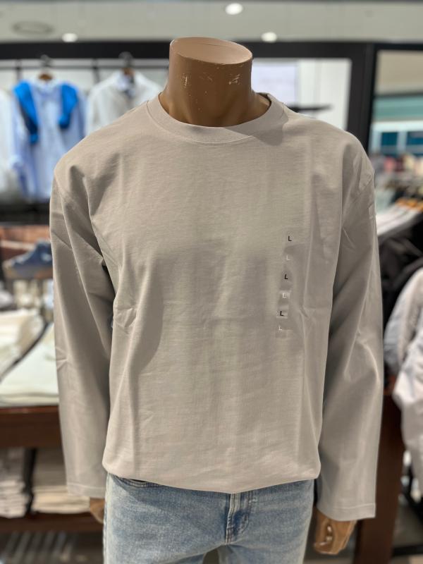 지오다노 헤비코튼 긴팔 티셔츠 023502