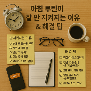 아침 루틴이 잘 안 지켜지는 이유와 지속하는 방법