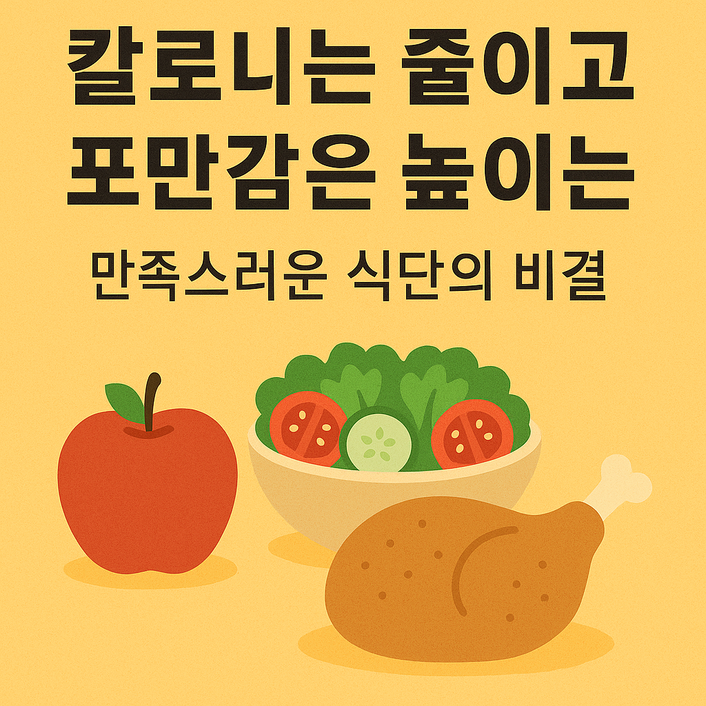 칼로리는 줄이고 포만감은 높이는 만족스러운 식단
