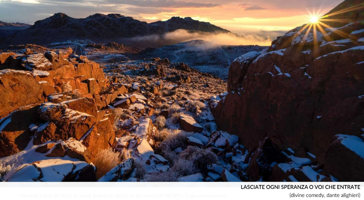 사우디의 미래 지향적인 네옴 스키 리조트와 메리어트 최초의 W 호텔 VIDEO: Marriott’s first W hotel in saudi arabia to debut within NEOM trojena's futuristic ski resort