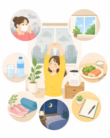 미세먼지 많은 날 생활 리듬 관리 장면6