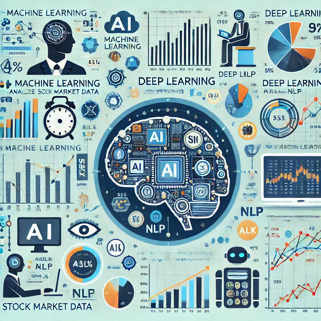 AI 기반 투자 알고리즘의 작동 원리를 보여주는 인포그래픽