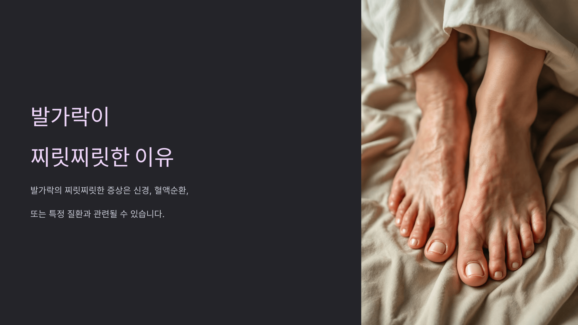 발가락 사진입니다.