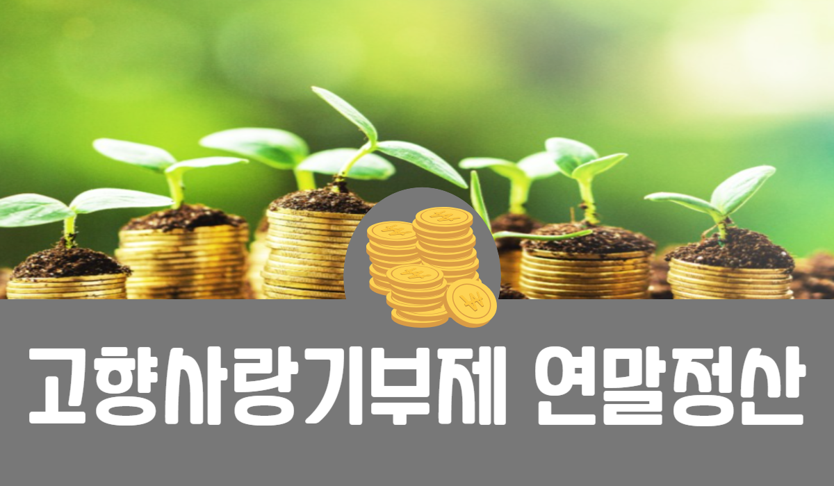 고향사랑기부제 연말정산