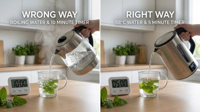 레몬밤차 실패 원인 끓는 물 오래 우리기 잘못된 방법