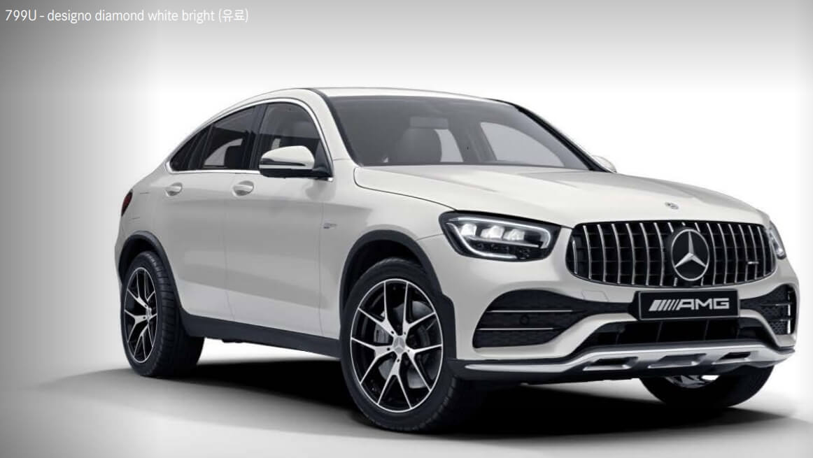 AMG GLC Coupe 색상코드 - Designo diamond white bright(색상 코드 : 799)