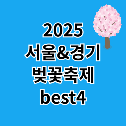 서울 경기 벚꽃축제 4곳 추천