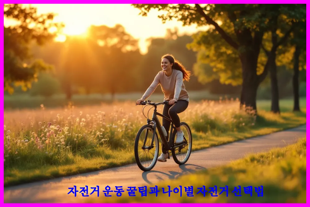 자전거 운동 꿀팁과 나이별 자전거 선택법