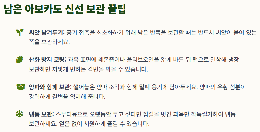 아보카도 먹는 방법