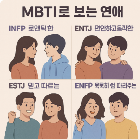 MBTI로 보는 연애, 성격 유형별 사랑의 스타일과 궁합 관련 사진
