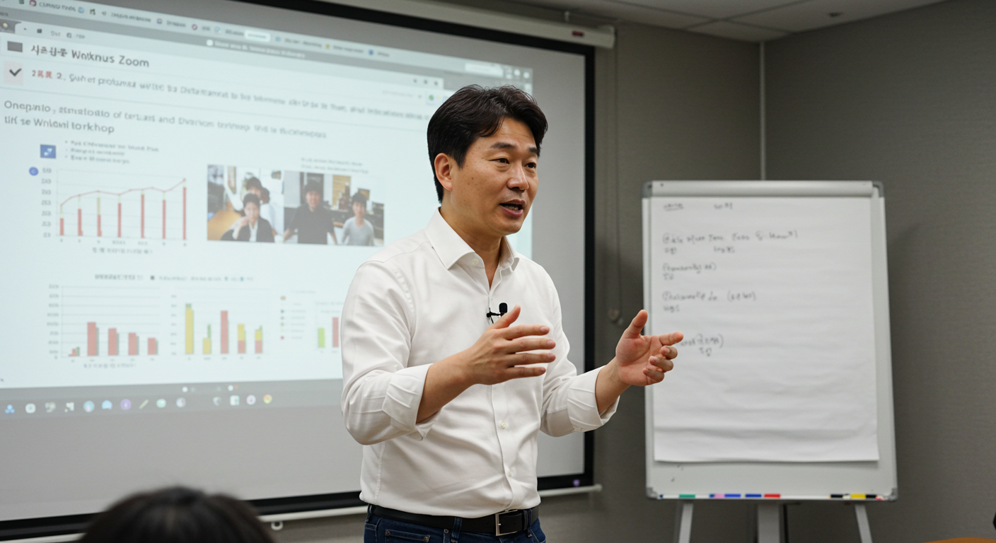 온라인 워크숍을 통해 브랜드를 구축 중인 디지털 노마드