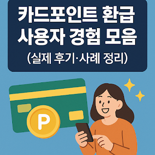 카드포인트 환급 사용자 경험 모음 (실제 후기·사례 정리)