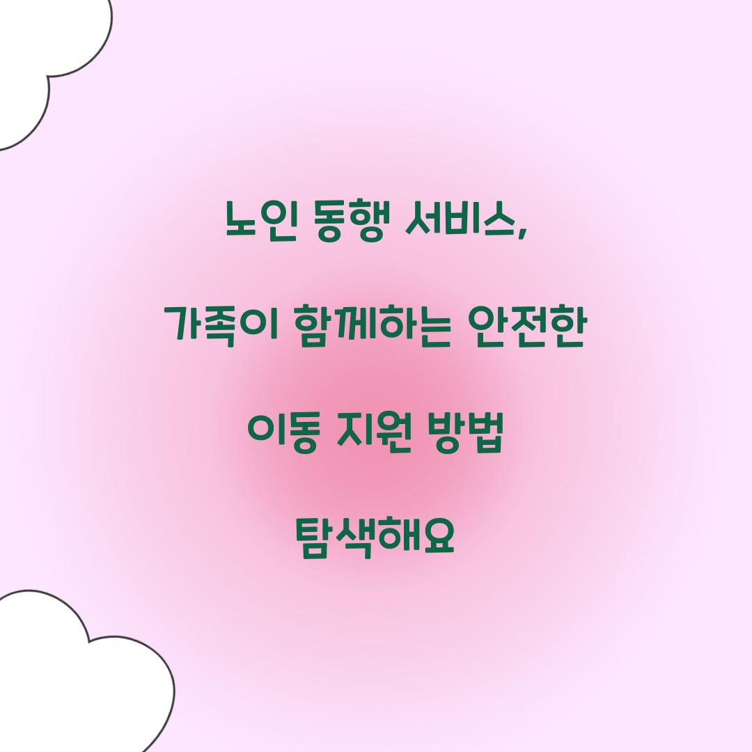 노인 동행 서비스
