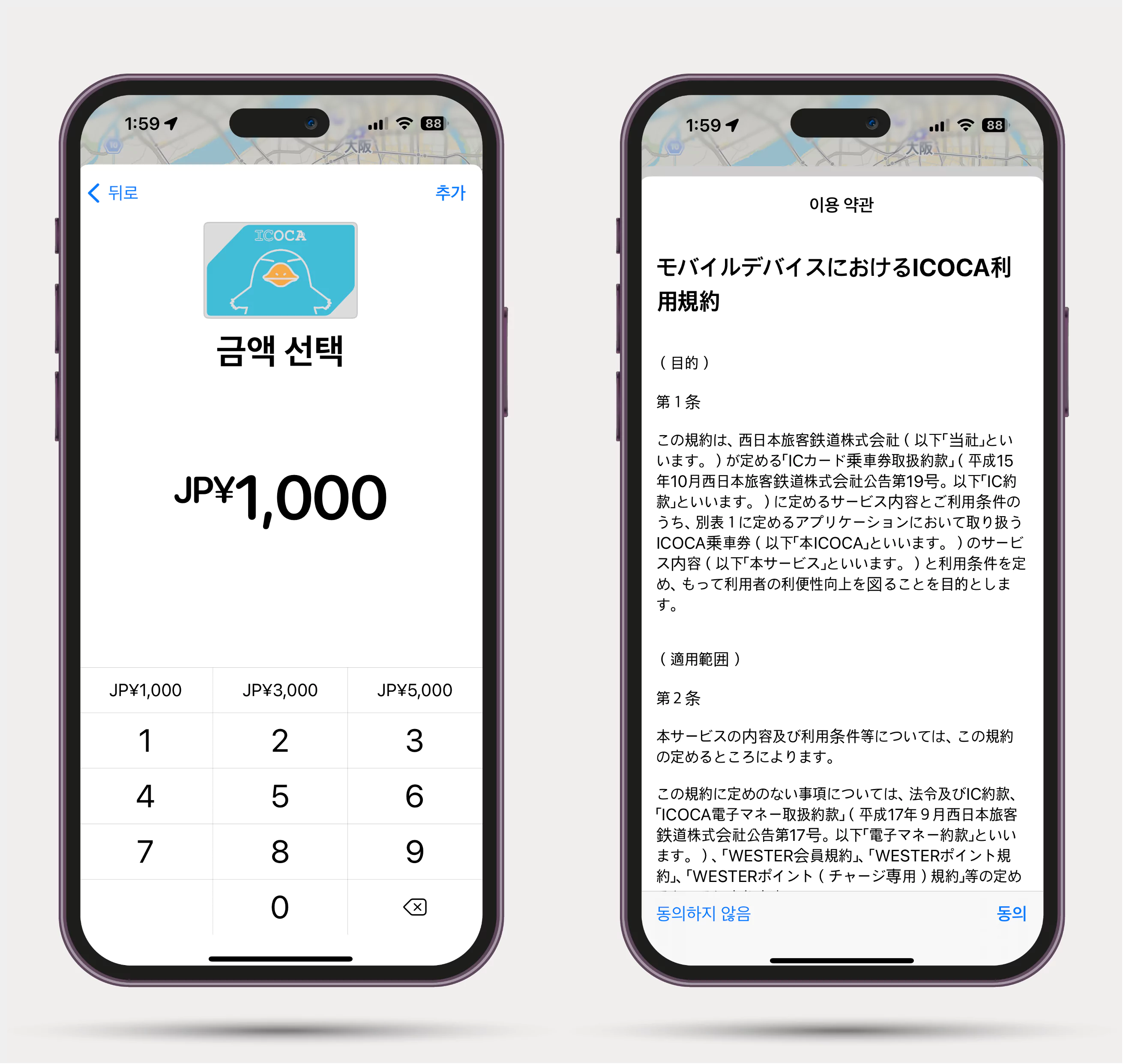 오코카 교통카드