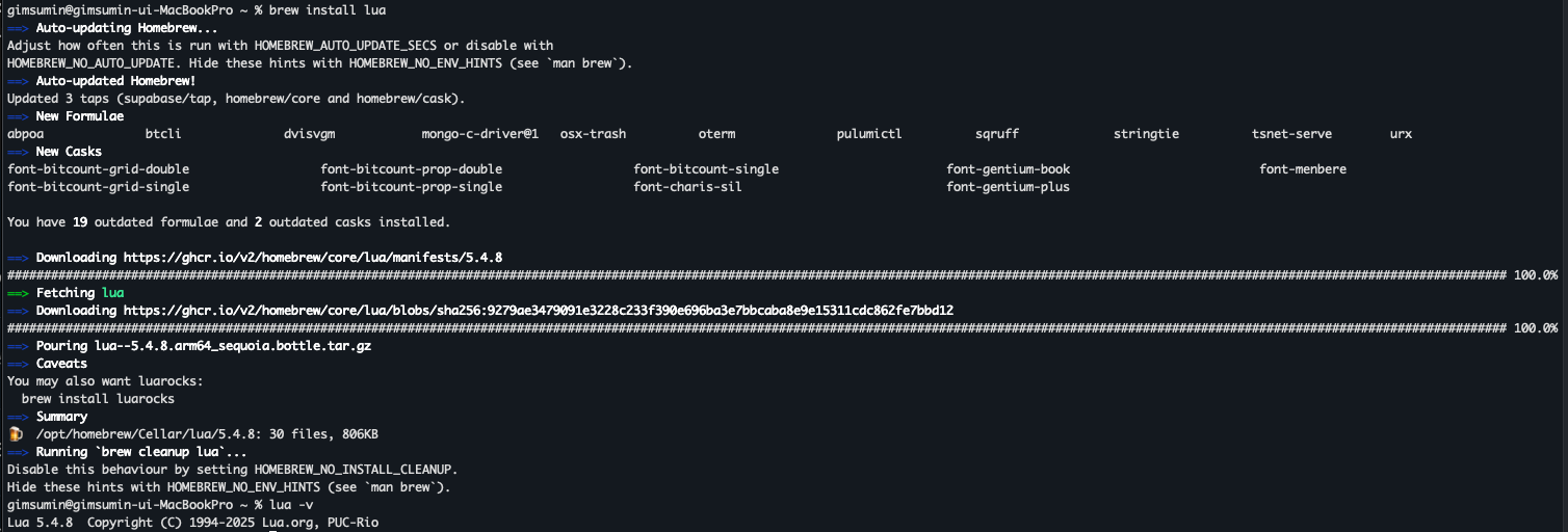 1. 설치 명령어 실행 화면