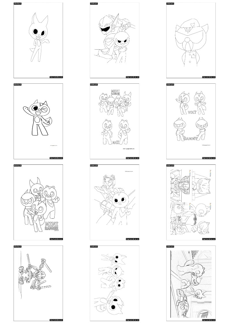 미니특공대 색칠공부 도안