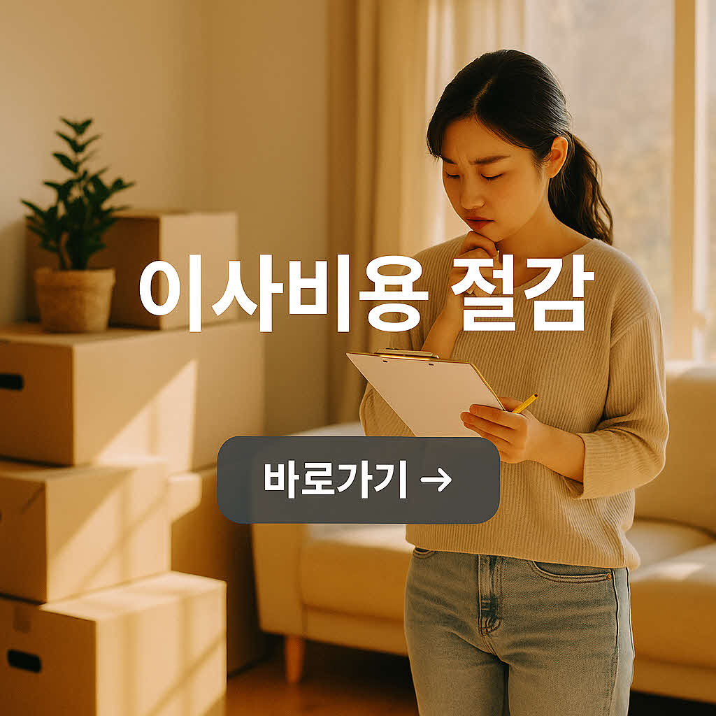 이사 비용 절감 꿀팁과 이사업체 비교 전략