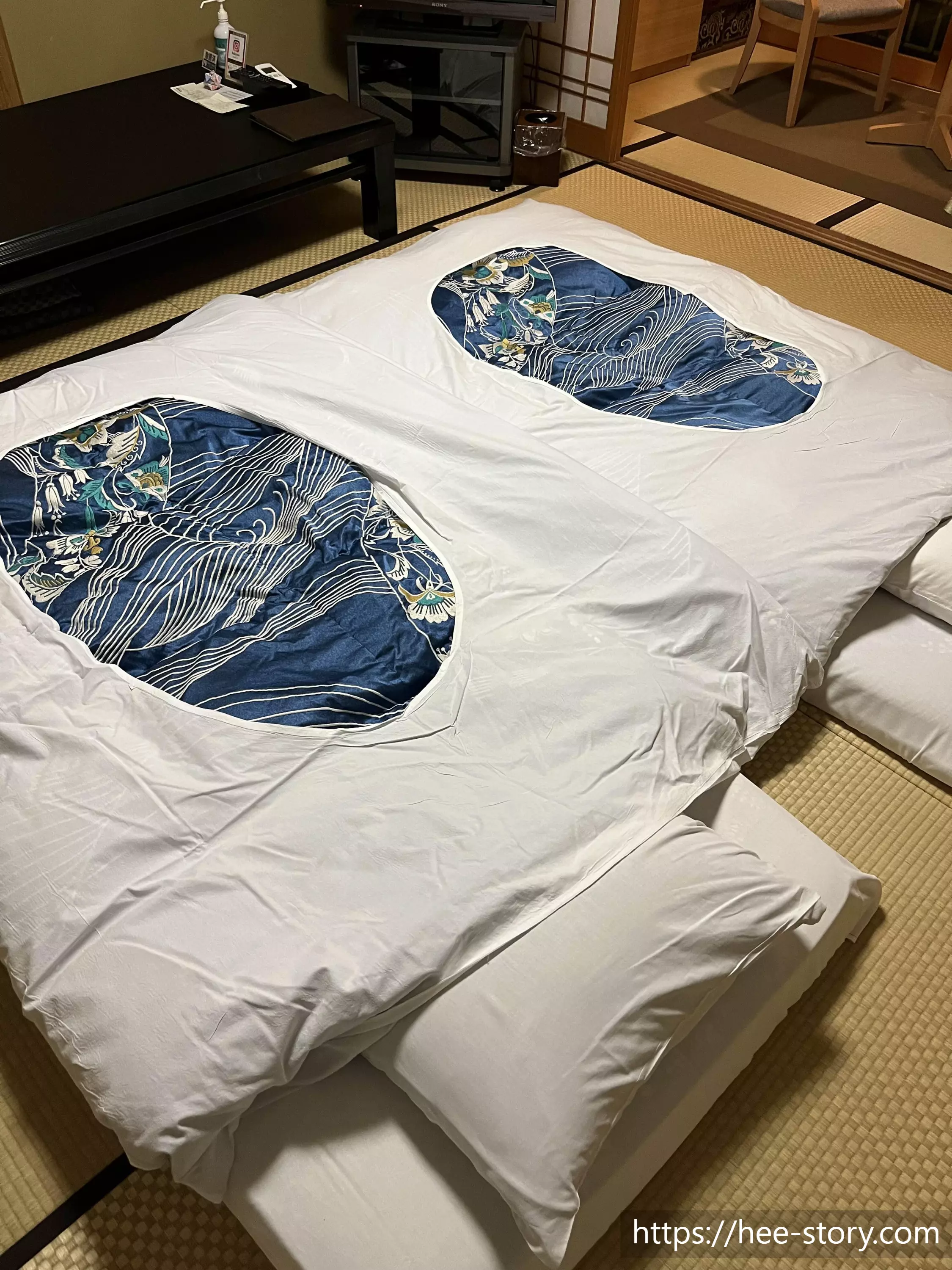 야마다야 료칸 이불 후톤