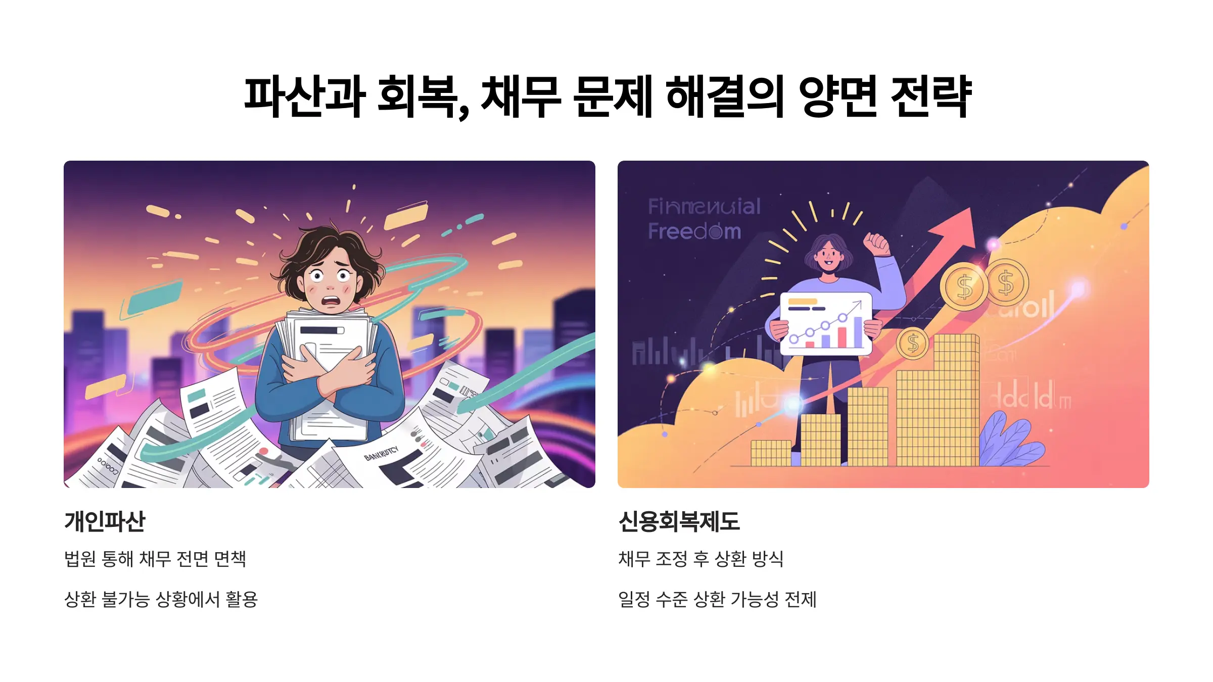 파산과 회복, 채무 문제 해결의 양면 전략