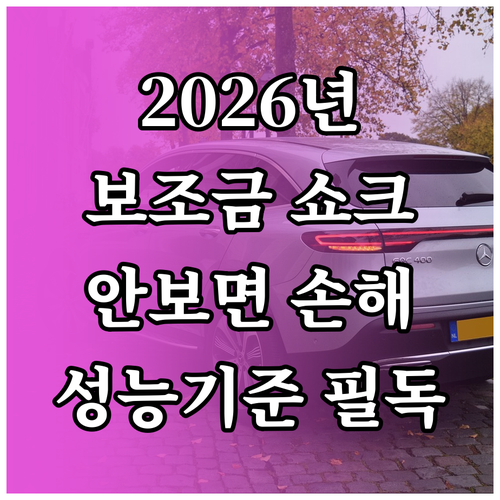합리적인 전기차 선택을 위한 2026..