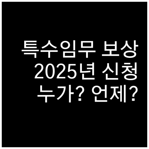 2025 특수임무수행자 보상: 누가,..