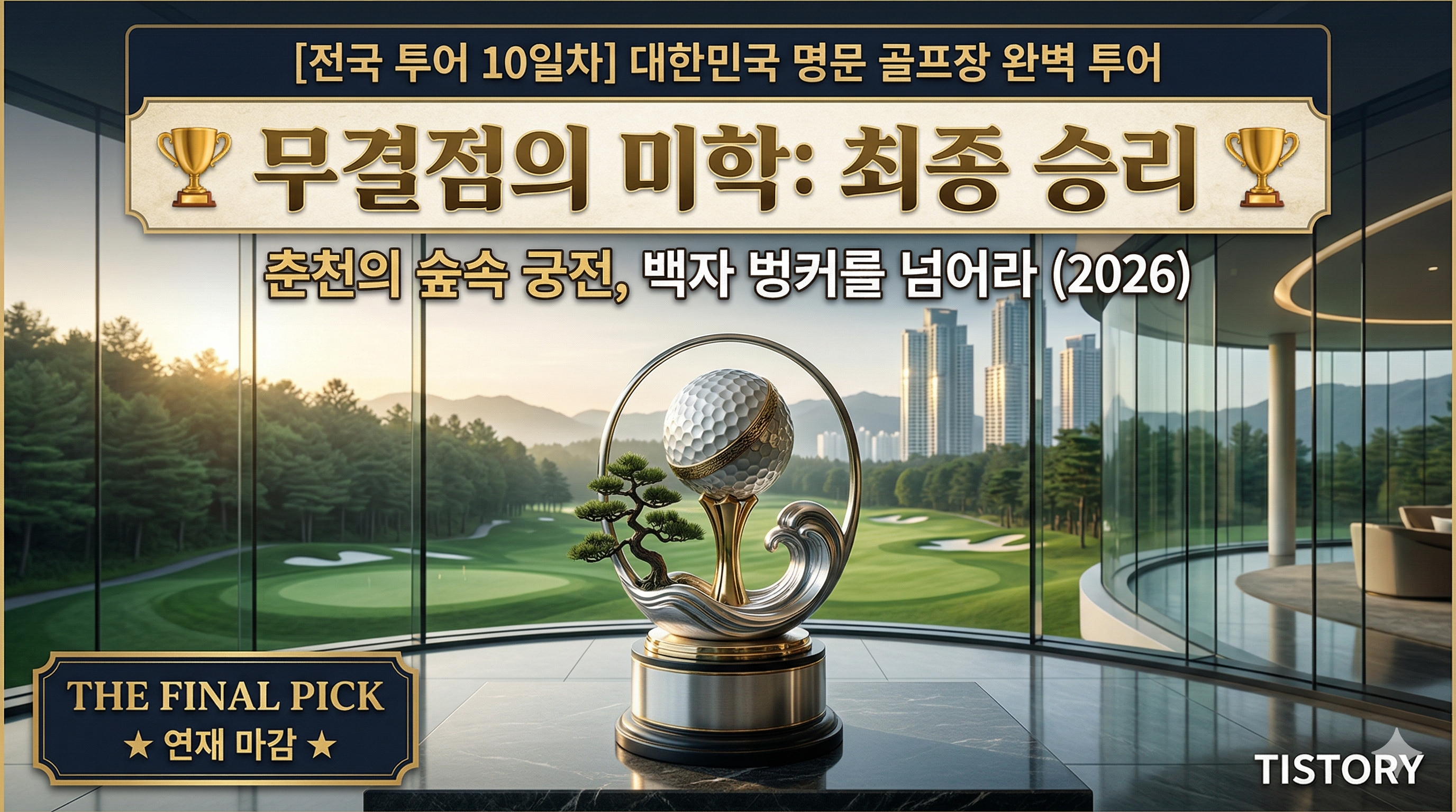 [전국 투어 10일차] 제이드팰리스 GC: 춘천의 숲속 궁전, 백자 벙커가 빚어낸 예술적 사투 (2026)