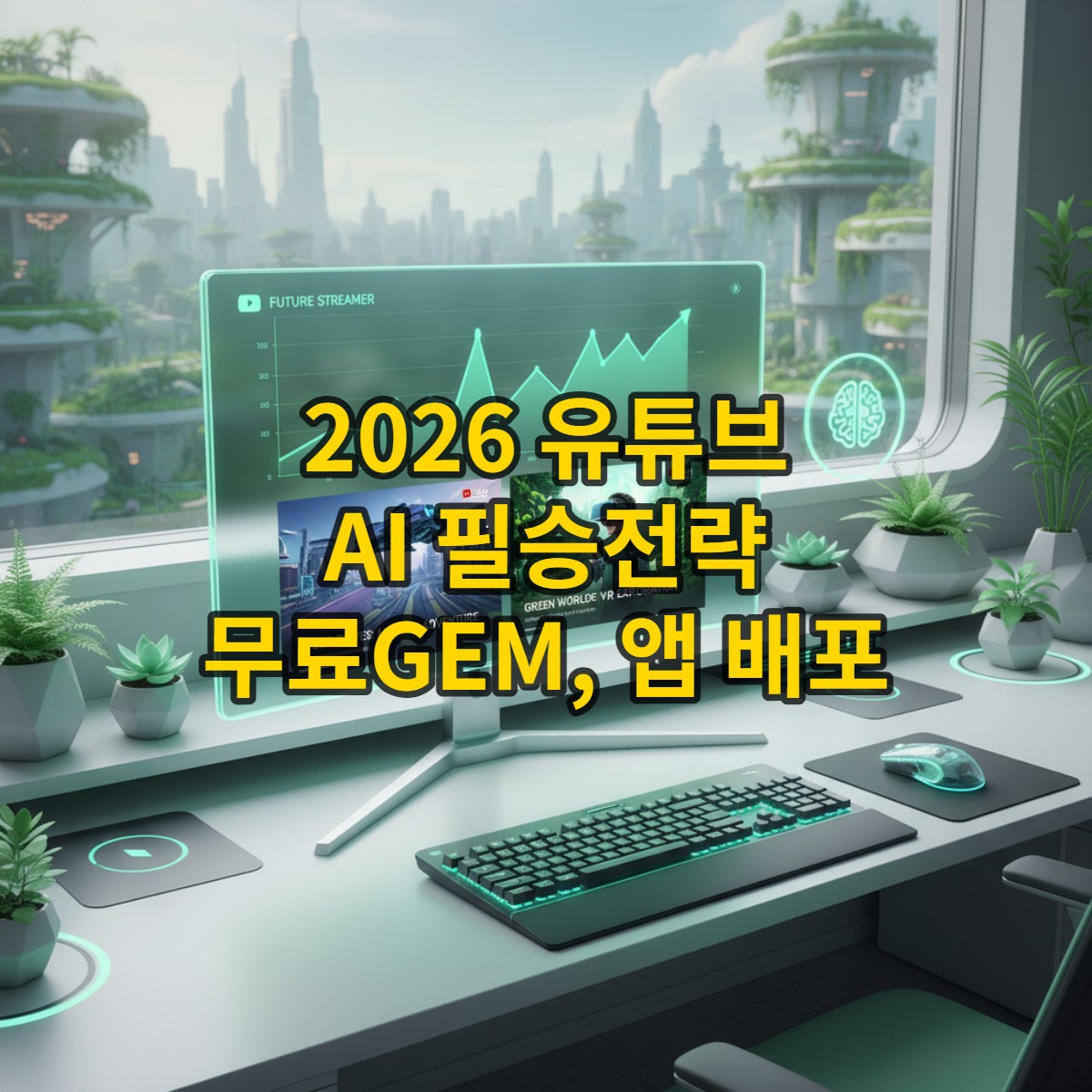 AI 기반 썸네일과 제목 A/B 테스트를 통해 유튜브 채널 성장을 극대화하는 미래형 크리에이터의 작업 공간