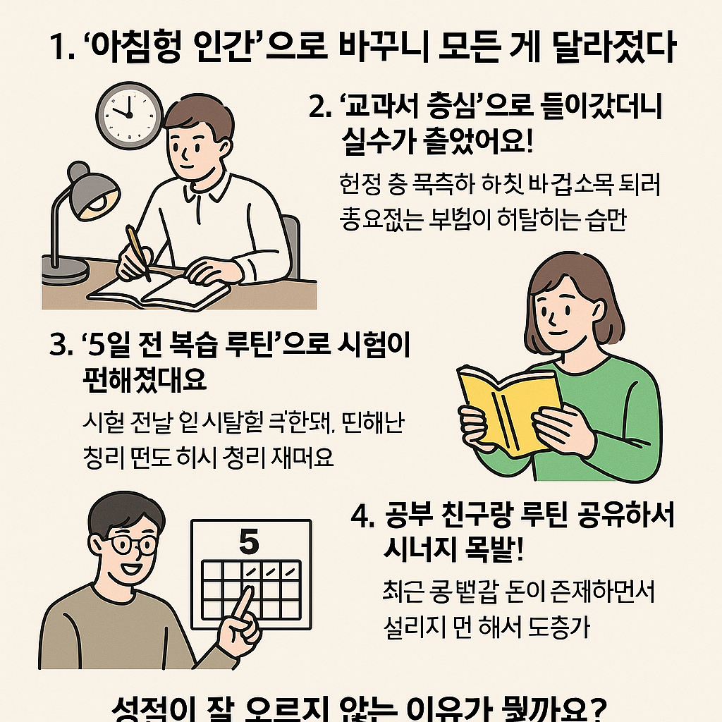 내신 성적 향상, 공부 루틴만 바꿨을 뿐인데?!