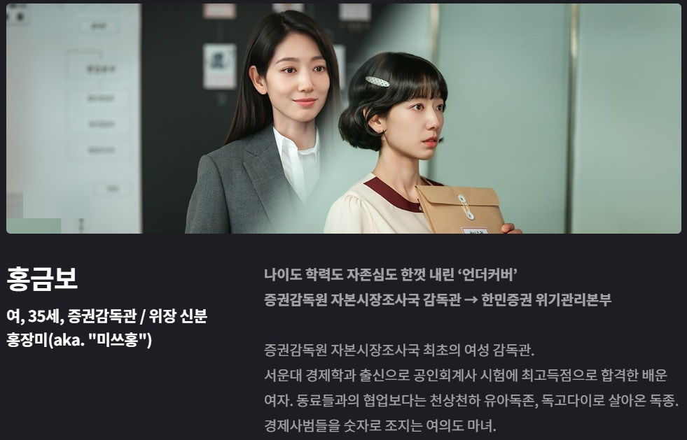 언더커버 미쓰홍 등장인물