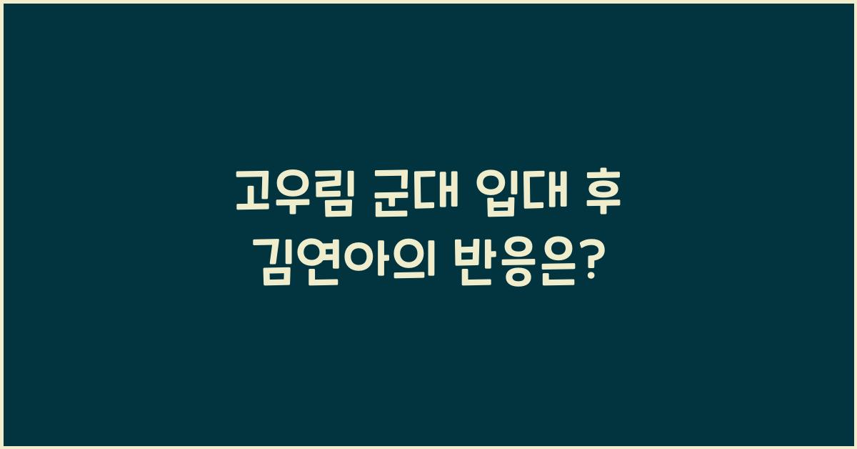고우림 군대
