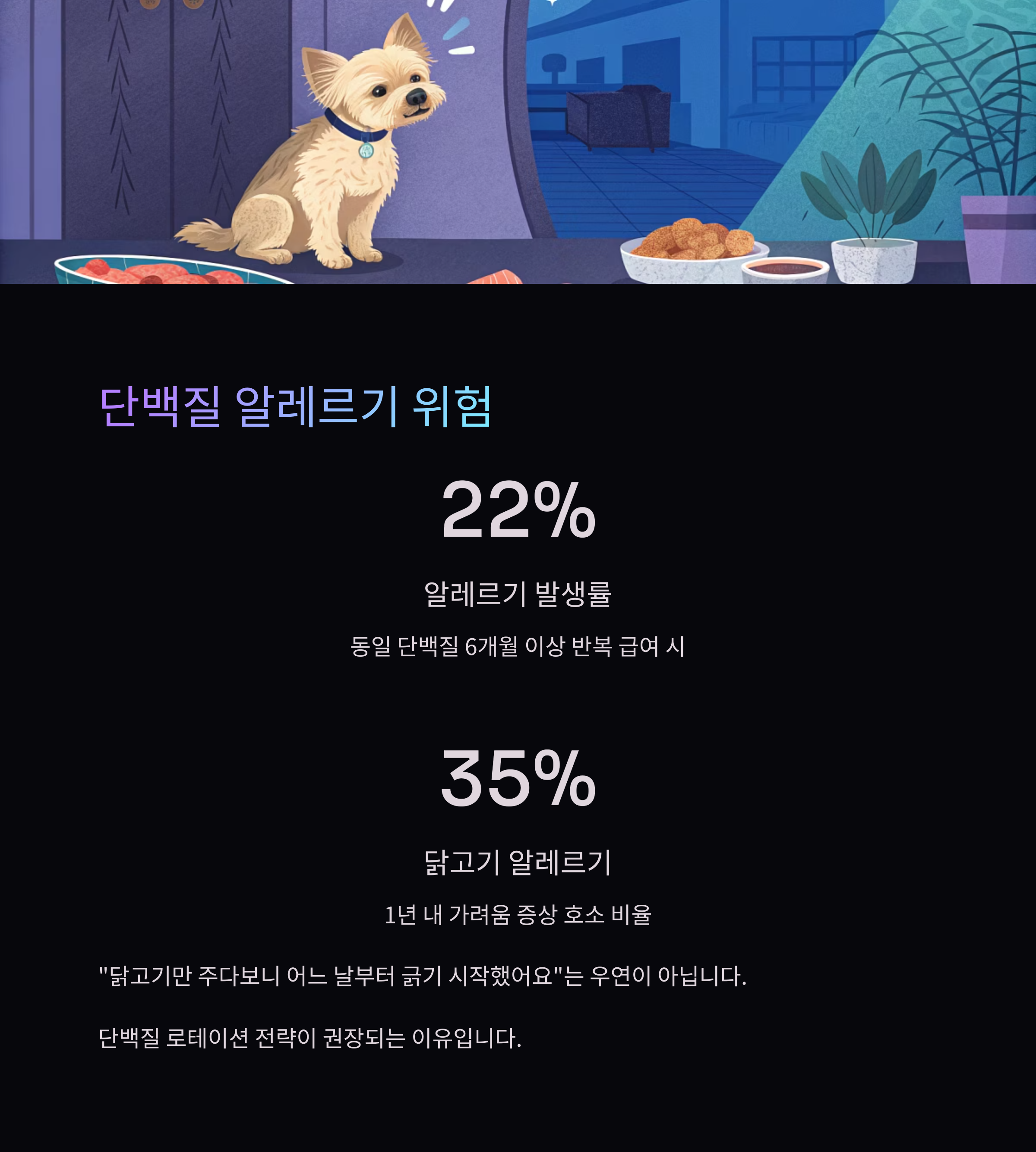 단백질 알레르기 위험