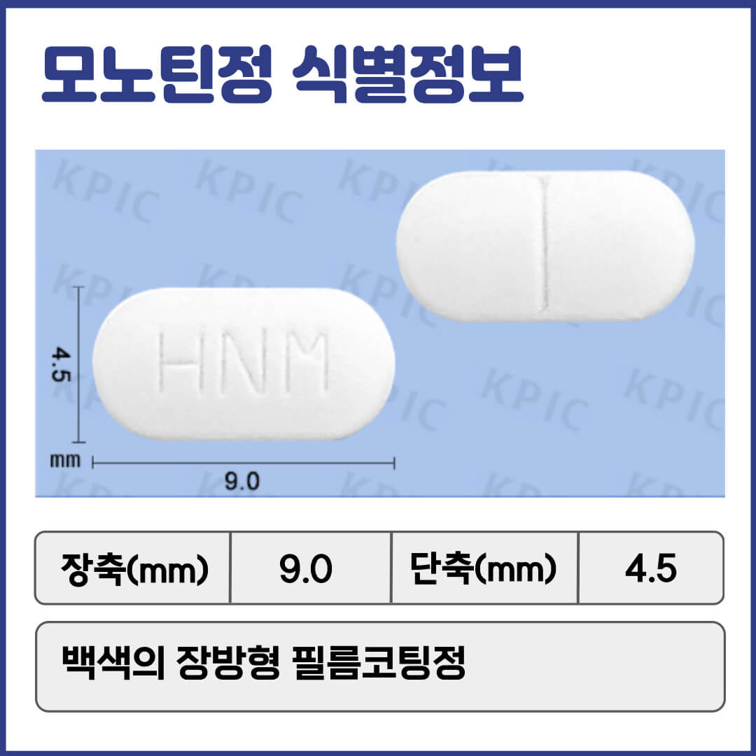 모노틴정 식별정보