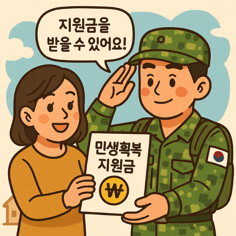 2025년 민생회복지원금 군인 수혜 기준 정리|현역·예비역·장병 가족까지 지급 가능할까?