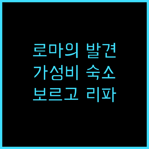 보르고 리파 어반 트래블 추천 후기 ..
