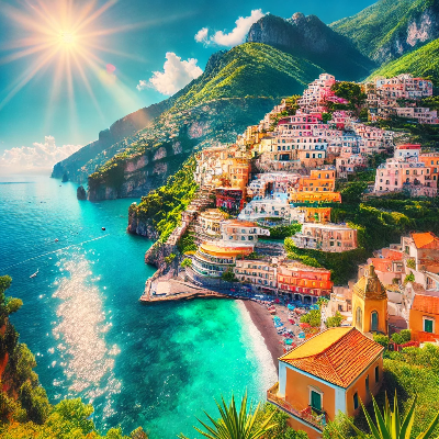 푸른 지중해가 어우러진 아말피 해안의 환상적인 풍경