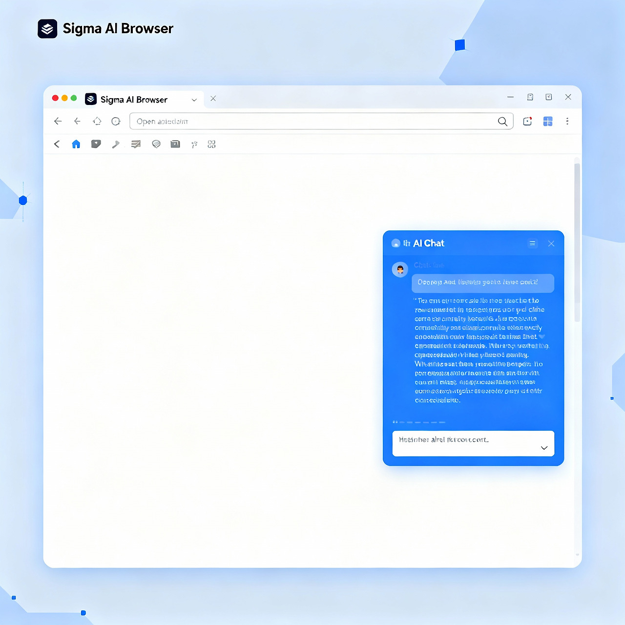 Sigma AI Browser 메인 인터페이스 화면