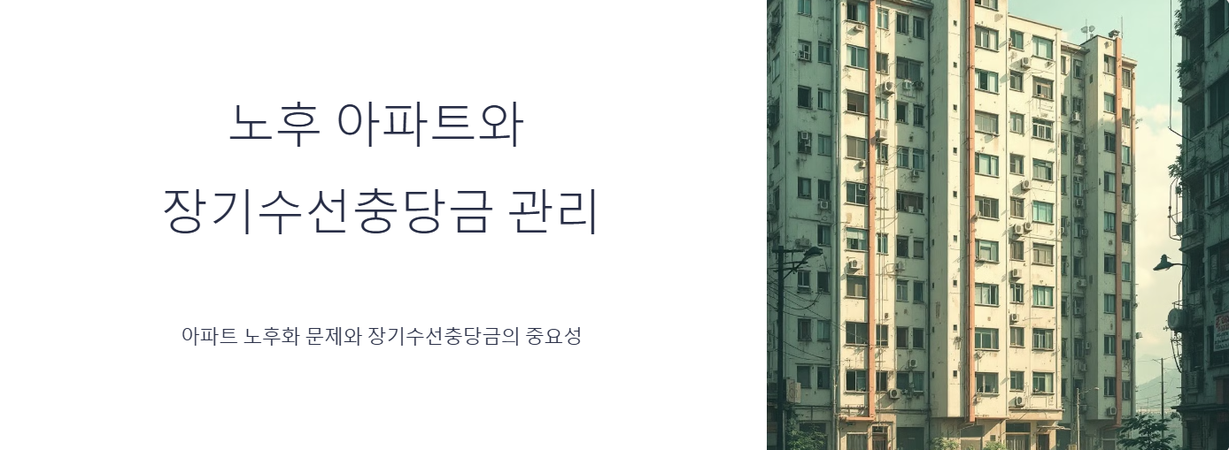 노후아파트와 장기수선충당금