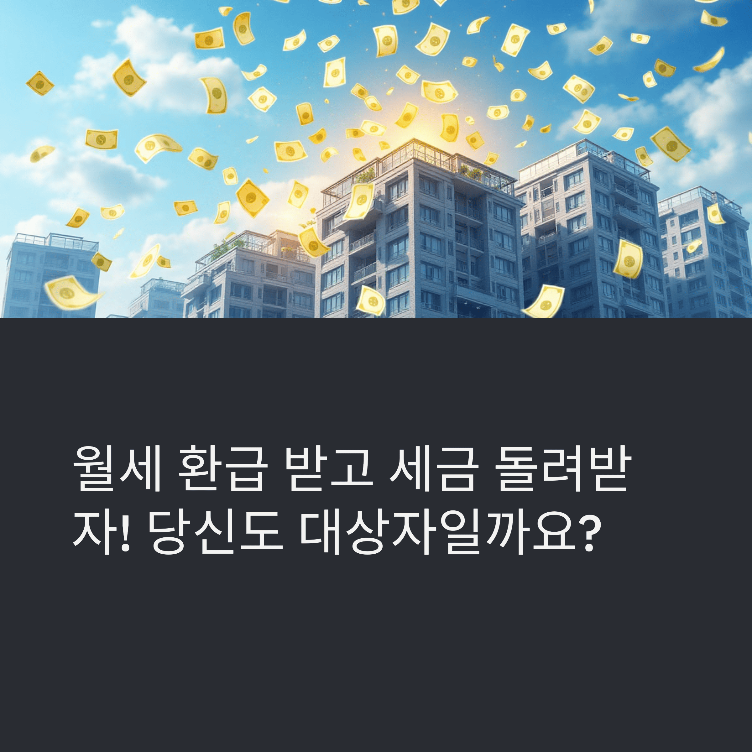 월세 환급 신청 대상자와 필요 서류 총정리