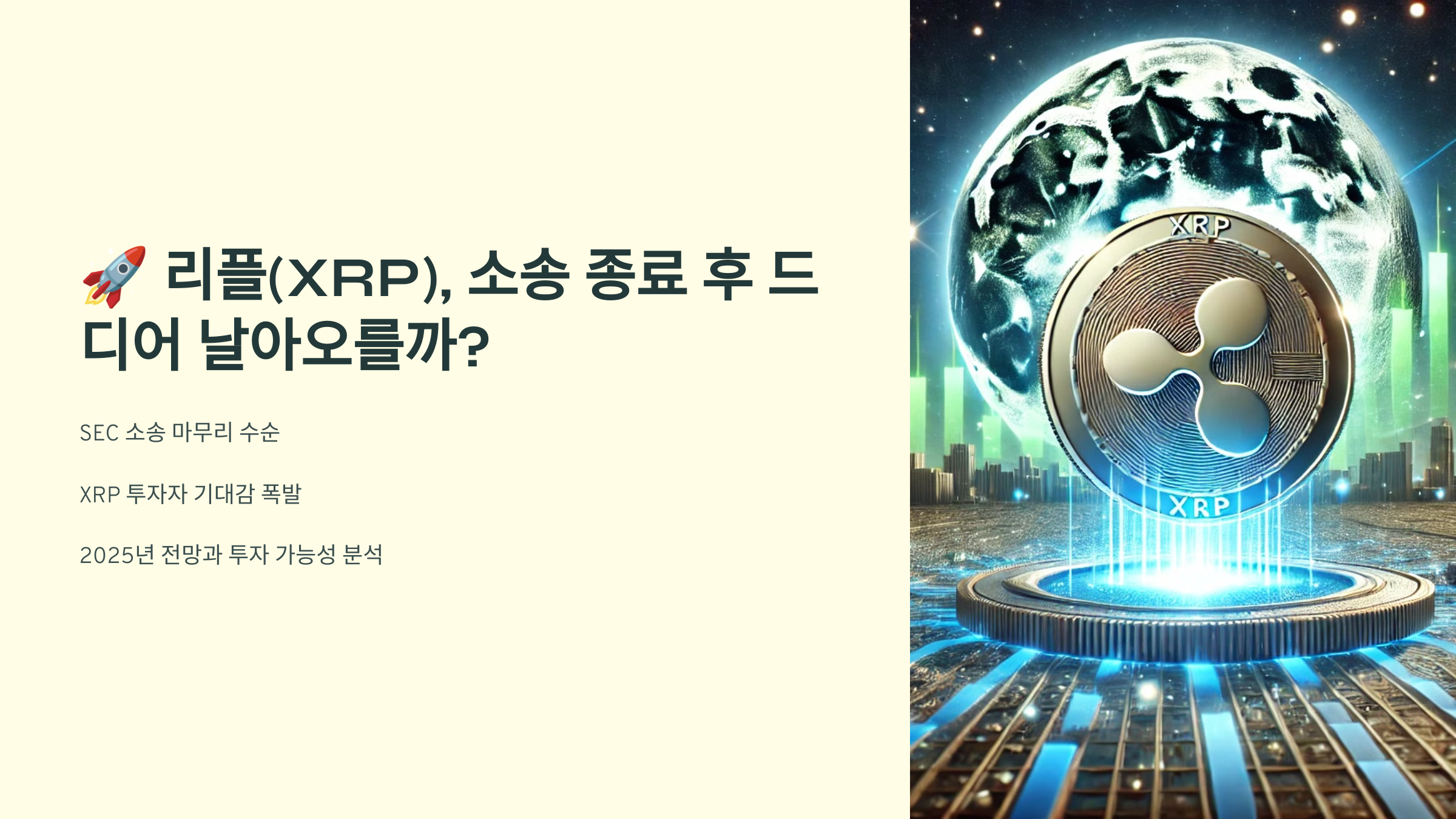 리플 2025 전망 ❘ SEC 소송 끝나면 XRP 가격 얼마나 오를까