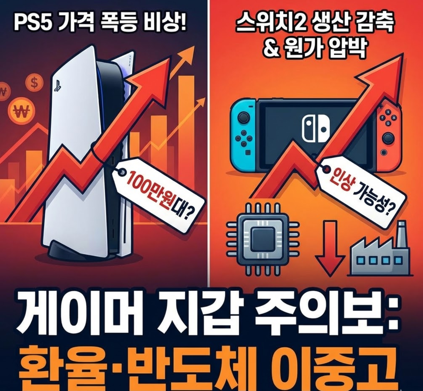PS5 또 가격 인상 예고, 이제 '노멀 플5'도 100만 원 시대 열리나? (feat. 닌텐도 스위치2 생산 감축)