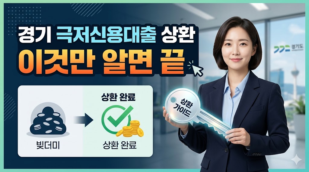 경기 극저신용대출 상환, 이것만 알면 끝