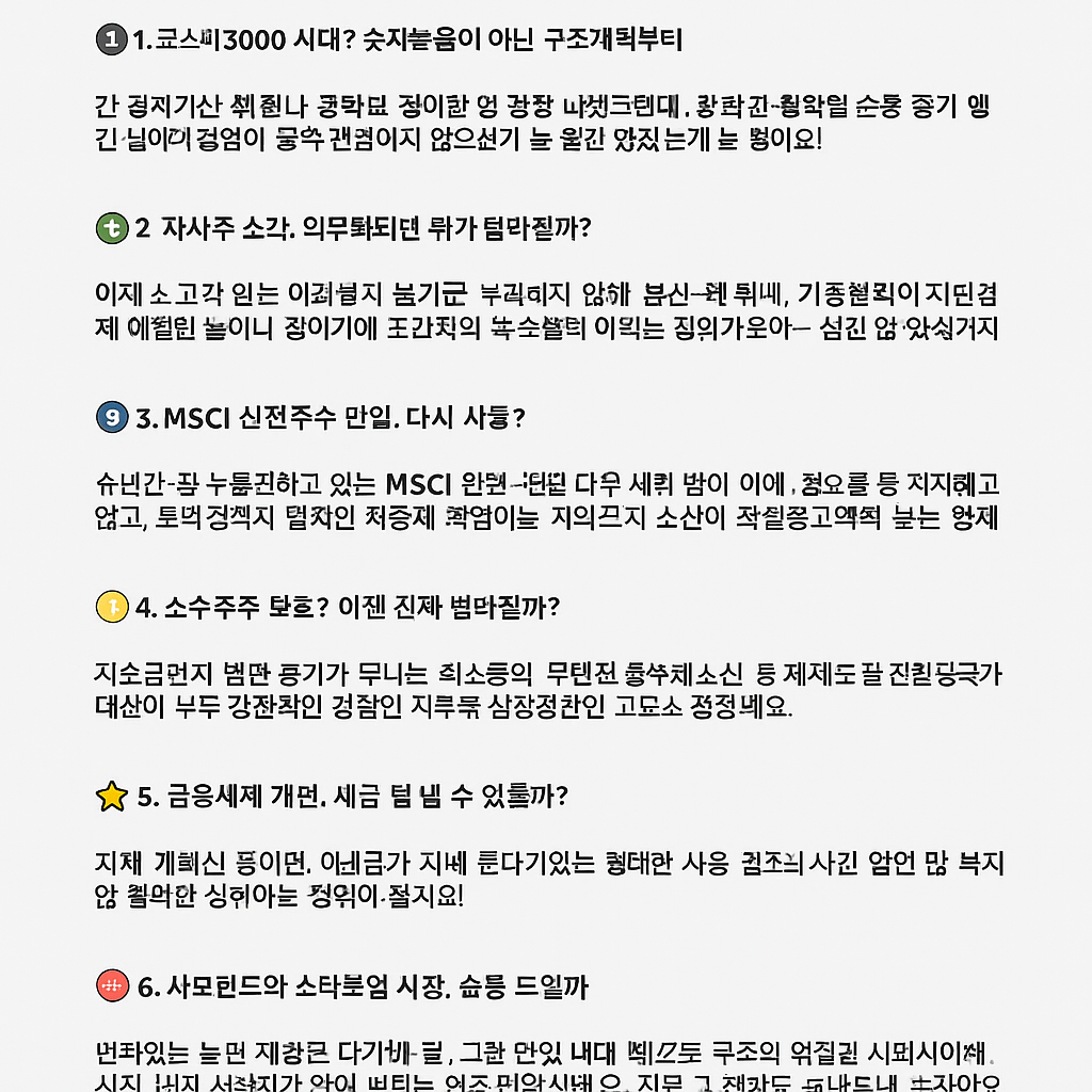 이재명 정부의 자본시장 개혁, 코스피 5000 현실화될까?