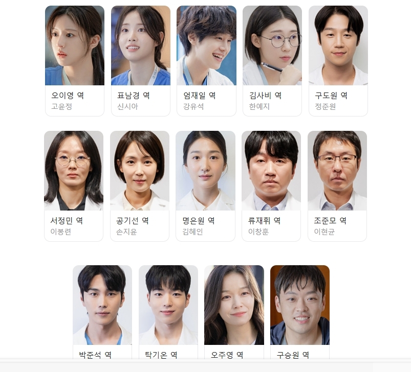 슬의사등장인물