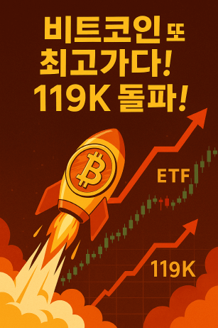 비트코인 또 최고가! 11만9000달러 돌파!