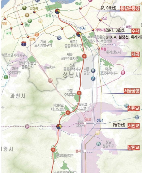 신강남선 노선도