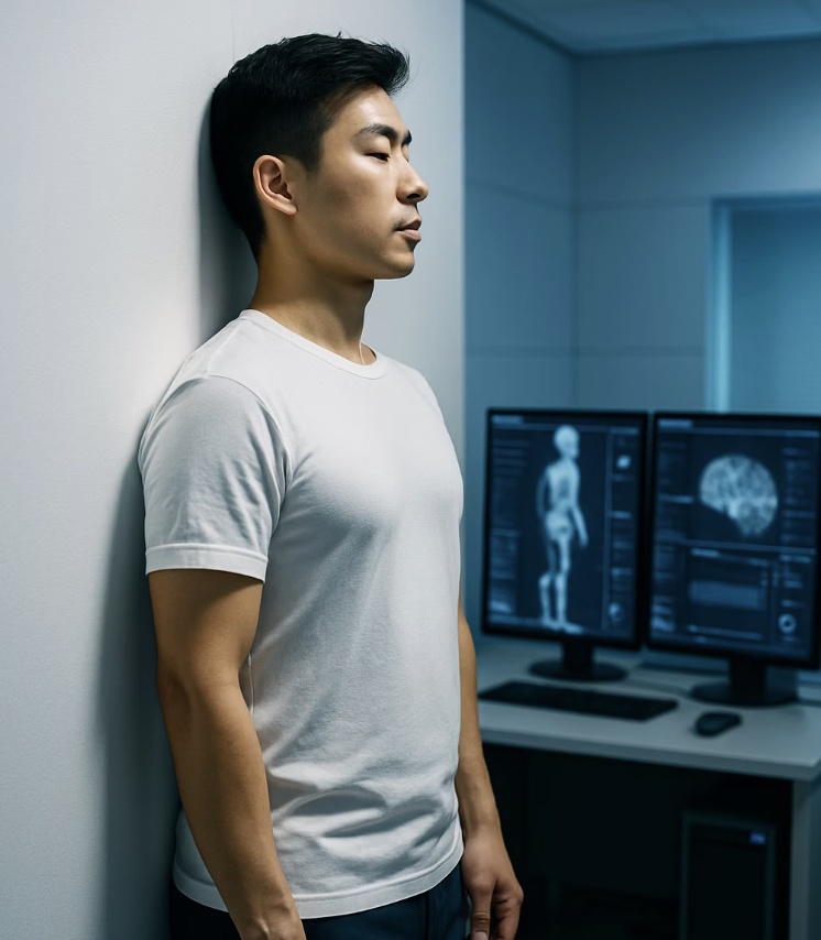 그냥 구부정한 자세와는 다른 신호