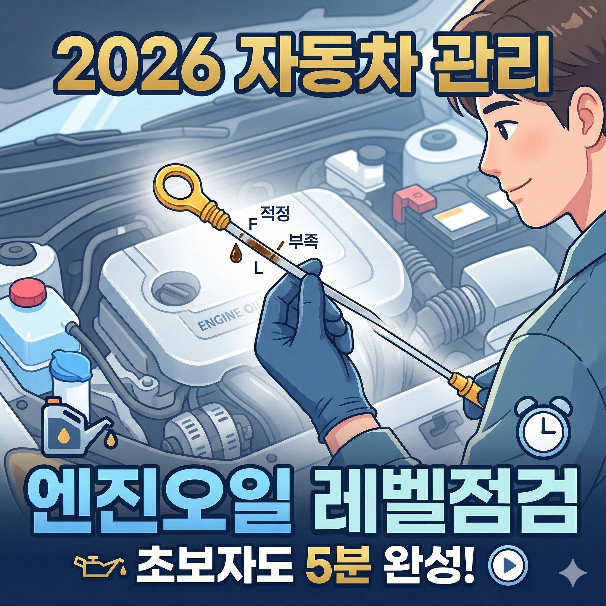 엔진오일 레벨점검 방법 및 적정 시기: 초보자도 쉬운 자가 정비 가이드