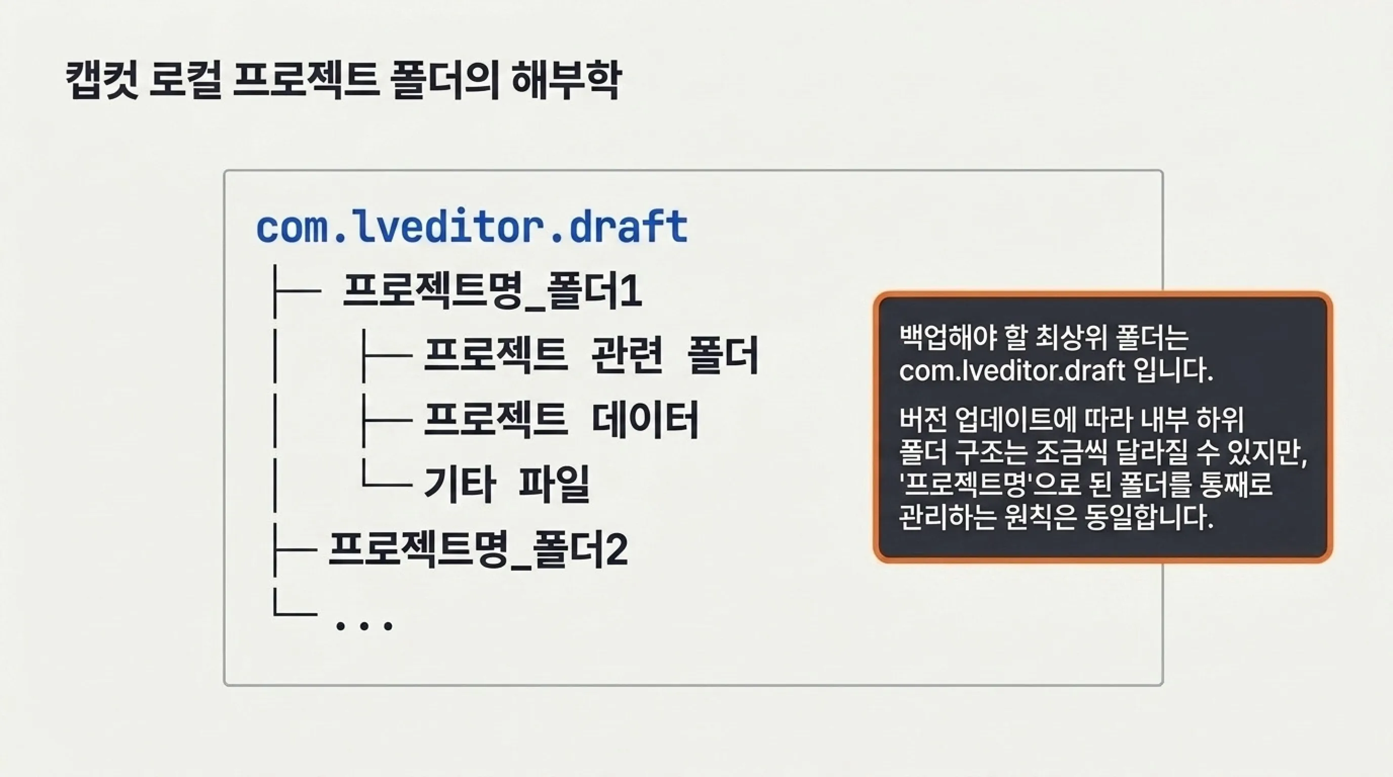 캡컷 로컬 프로젝트 폴더 구조