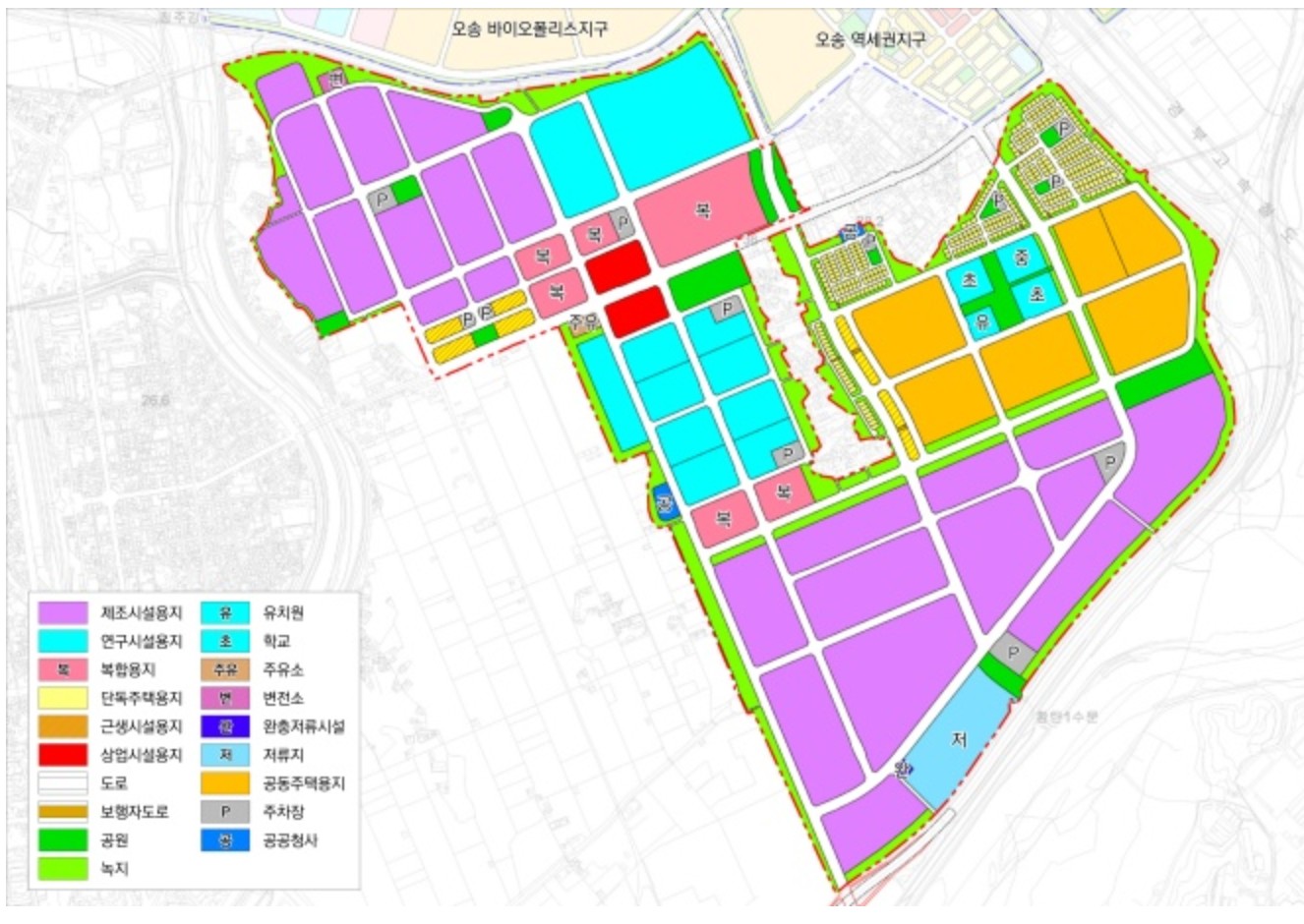 오송 제3생명과학 국가산단 토지이용계획.(국토교통부 제공)