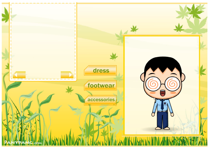 왕따식-옷입히기-플래시게임-플레이-왕따식에게-경찰복을-입혀준-화면